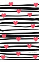 Hearts And Stripes Graph Notebook