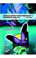 Produce Simple Word Processed Documents (Word 2002)