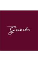 Guests Wine Burgundy Hardcover Guest Book Blank No Lines 64 Pages Keepsake Memory Book Sign In Registry for Visitors Comments Wedding Birthday Anniversary Christening Engagement Party Holiday