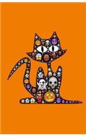 Cat Notebook: Halloween Emoji, Drawing Journal or Daily Diary, Blank Pages, Softcover(Elite Journal)