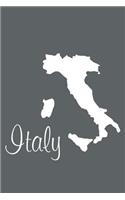 Italy - Slate Grey Lined Notebook with Margins: 101 Pages, Medium Ruled, 6 x 9 Journal, Soft Cover