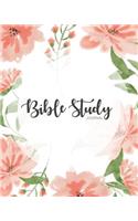 Bible Study Journal: A Beautiful Bible Study Journal To Write In - Bible Study Workbooks for Christian Personal Journaling (Floral)