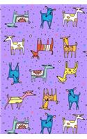 Bullet Journal Notebook for Dog Lovers, Happy Dogs Pattern 7: Graph Design - 162 Numbered Pages with 150 Graph Style Grid Pages, 6 Index Pages and 2 Key Pages for Journaling, Writing, Planning and Doodling, for