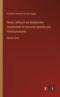 Neues Jahrbuch der Berljnischen Gesellschaft für Deutsche Sprache und Alterthumskunde