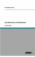 Sex differences in Self-disclosure
