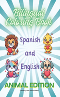 Bilingual Coloring Book. English and Spanish