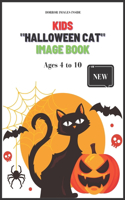 Kids Halloween Cat Image Book with Horror Theme