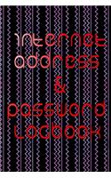 Internet Log Book: Password Logbook Size 6 X 9 Inch Matte Cover Design Removable - Website # Note 110 Pages Good Print.