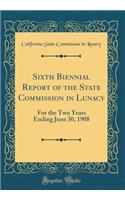 Sixth Biennial Report of the State Commission in Lunacy: For the Two Years Ending June 30, 1908 (Classic Reprint)