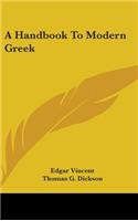 A Handbook To Modern Greek