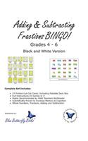 Adding & Subtracting Fractions BINGO! (Black & White Version)