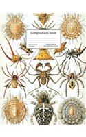 Composition Book College-Ruled Vintage Spiders Scientific Illustrations