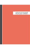Graph paper notebook journal: The large minimalists quadrille planner for creativity, design development, plotting graphs, mathematics, self expression and doodling - Salmon oran