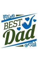 Best Dad: Fathers day gift Notebook journal 100 blank pages 8.5x11 diary for gift