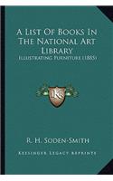 A List Of Books In The National Art Library