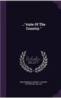 ...state Of The Country.: (English)