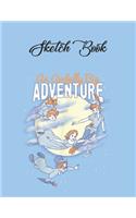 SketchBook: Disney Peter Pan Big Adventure Night Sky Fly Vintage Peter Pan Theme SketchBook Blank Pages Notebook for Girls Teens Kids Journal for Kids Blank UnL
