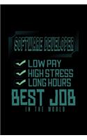 Software developer: Low pay, high stress, long hours. Best job in the world: Hangman Puzzles - Mini Game - Clever Kids - 110 Lined pages - 6 x 9 in - 15.24 x 22.86 cm -