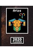 Aries: Zodiac Sign 2020 Planner, Celestial Galaxy Astrology Horoscopes 1-Year Daily, Weekly and Monthly Organizer With Calendar (8" x 10")