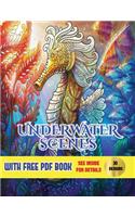 Underwater Scenes: An adult coloring (colouring) book with 40 underwater coloring pages: Underwater Scenes (Adult colouring (coloring) books)