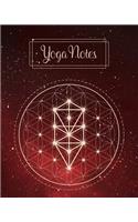 Yoga Teacher Training Composition Notebook/Journal: College Ruled with Red Universe Cover