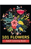 101 Flowers Adult Coloring Books