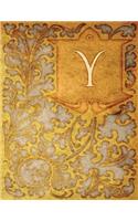 Monogram 'Y" Sketchbook: Blank Art Pad Notebook Journal(25 Monogram Nouveauone 150 Sketch)
