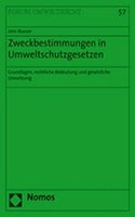 Zweckbestimmungen Im Umweltschutzgesetzen