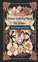 Large Print Flower Coloring Book for Seniors