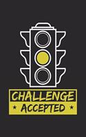 Challenge Accepted: Car Enthusiast Notebook Garage Mechanic Journal Tuning Concept for mechanics and Tuner in the repair store, coworkers and students, sketches ideas a