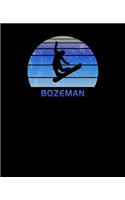 Bozeman: Montana Notebook With Lined Wide Ruled White Paper For Work, Home or School. Note Book Composition Journal For Snowboarding Fans. Back To School Not