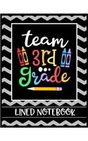 Team 3rd Grade Lined Notebook