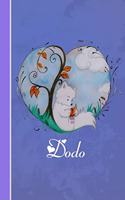 Dodo: Cahier Personnalisé - Fox Avec Coeur - Couverture Souple - 120 Pages - Vide - Notebook - Journal Intime - Scrapbook - Idée Cadeau