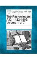 The Paston Letters, A.D. 1422-1509. Volume 1 of 7: (English)