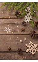 Rustic Christmas Notebook: 150 Page Holiday Notebook Journal