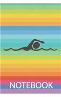 Notebook: Swimming Notebook and Journal Swimmers and Swim Coaches - Gift Book for Swimmers and People who loves Swimming, Pools, Chlorine and Swim Training
