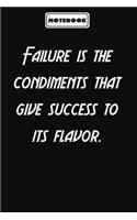 Failure is the condiments that give success to its flavor.