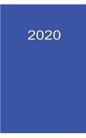 2020: 2020 Kalenderbuch A5 A5 Blau