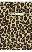 Shannon: Personalized Notebook - Leopard Print (Animal Pattern). Blank College Ruled (Lined) Journal for Notes, Journaling, Diary Writing. Wildlife Theme Des