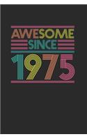 Awesome Since 1975: Graph Paper Notebook / Journal (6" X 9" - 5 Squares per inch - 120 Pages) - Birthday Gift Idea