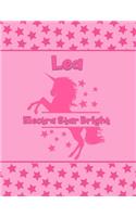 Lea Electra Star Bright: Personalized Draw & Write Book with Her Unicorn Name - Word/Vocabulary List Included for Story Writing
