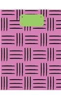 Pink & Green Tribal Composition Notebook: Back To School Supplies; Wide Ruled Primary Book