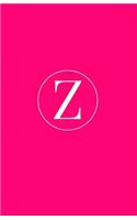 Z: Personalized Monogrammed Journal (Notebook/Diary) Gift for Friend Office Teacher Hot Pink