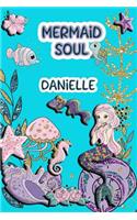 Mermaid Soul Danielle: Wide Ruled Composition Book Diary Lined Journal