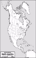 North America Map Laminated