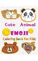 Cute Animal EMOJI Coloring book for kids