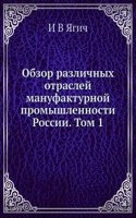 Obzor razlichnyh otraslej manufakturnoj promyshlennosti Rossii. Tom 1