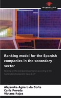 Ranking model for the Spanish companies in the secondary sector