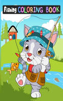 Fishing coloring book
