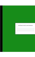 Half Blank & Half Lined Notebook